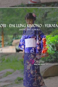 Đai Lưng Kimono Hồng Nhạt Caro