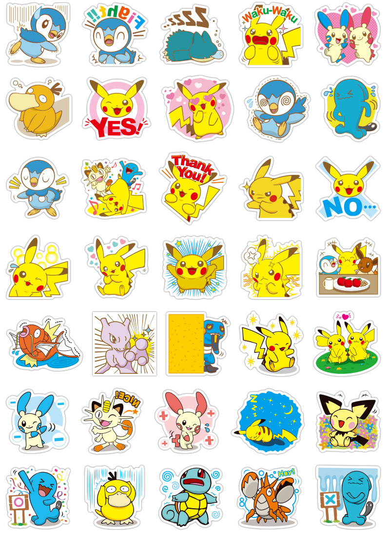 Mướn/Mua Bộ Sticker Hình Pikachu - Bộ 80 Cái Giá Tốt Nhất Tại ...