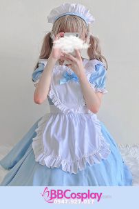 Trang Phục Nàng Hầu Maid Tạp Dề Trái Tim - Xanh Dương