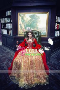 Đồ Nữ Hoàng Elizabeth - Đỏ Voan Vàng