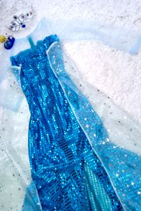 Đầm Elsa Nữ Hoàng Băng Tuyết Cho Bé