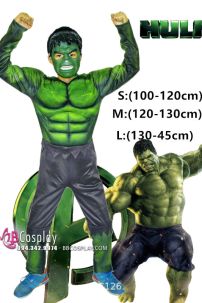 Trang Phục Hulk Người Khổng Lồ Xanh Cơ Bắp Trẻ Em