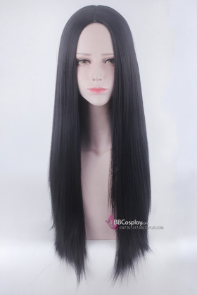 Tóc Giả Đen Cổ Trang 2 Mái Dài 80Cm