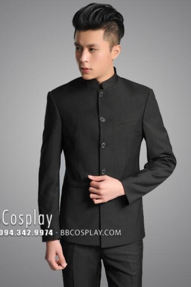 Đồng Phục Nam Sinh Đen Trơn Cơ Bản