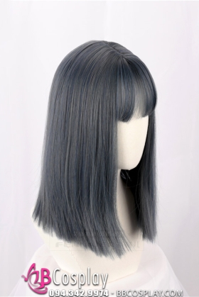 Tóc Giả Xám Xanh 40Cm