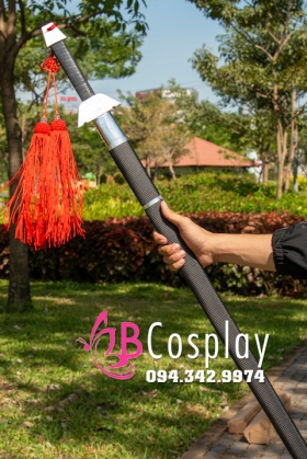 Kiếm Gỗ Cổ Trang Vỏ Bọc Da Đen