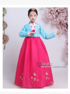Hanbok Đẹp Cho Bé Gái Voan Thêu