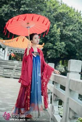 Hán Phục Bỉ Ngạn Vương Chiết Ngực (Có Khoác)