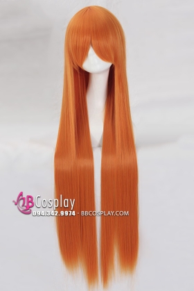 Tóc Giả Cam Vàng Dài 60Cm
