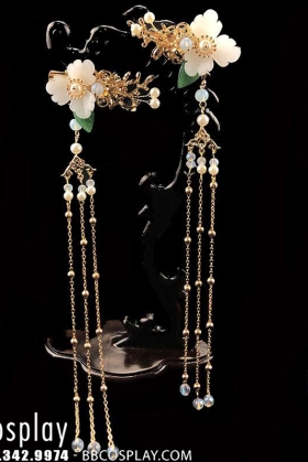 Kẹp Cài Tóc Hoa Mai Trắng