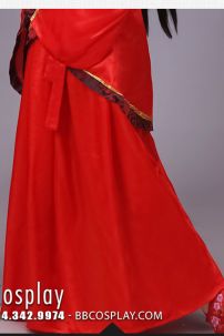 Đồ Nữ Thời Tần Áo Đỏ Váy Đỏ Viền Gấm
