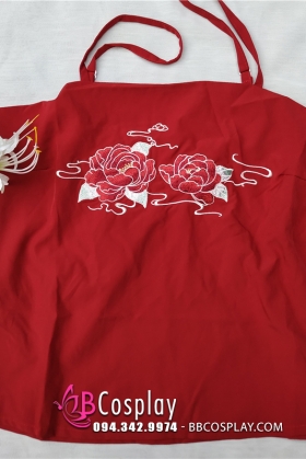 Áo Yếm Đỏ Cổ Trang Thêu Hoa Hồng Dùng Cho Hán Phục