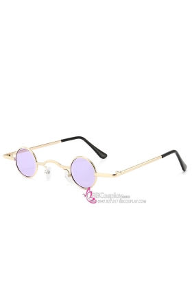 Mắt Kính Sườn Xám Tròng Tím Nhỏ Tặng Kèm Dây Đeo