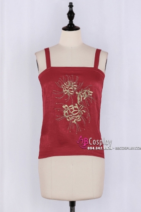 Yếm Đỏ Bỉ Ngạn Cổ Trang Mặc Với Hán Phục