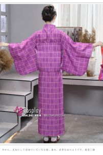 Yukata Nhật - Kimono Tím Sữa Hiện Đại
