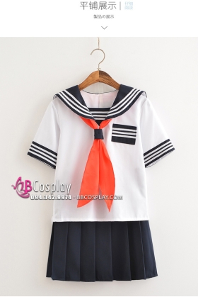 Đồ Nữ Sinh Nhật Seifuku Cơ Bản 3 Sọc Có Túi