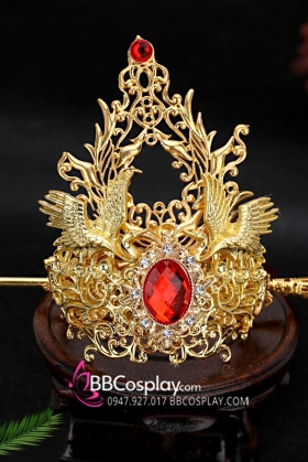 Kim Quan Cổ Trang Vàng Song Hạc