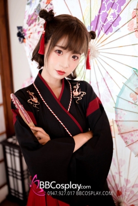 Hán Phục Cách Tân Trung Hoa Mèo Ngố Đen