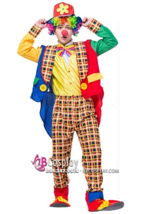 Trang Phục Chú Hề Vest Caro Đuôi Tôm Hoạ Tiết Quần Caro