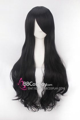 Tóc Đen Dài Xoăn 80Cm