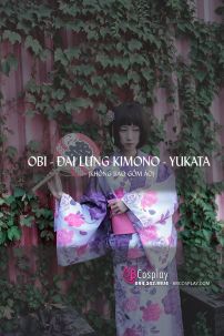 Đai Lưng Kimono Nhật Nơ Hồng