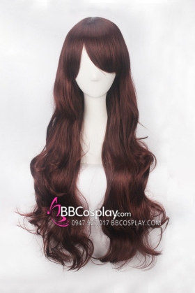 Tóc Nâu Dài Xoăn 80Cm