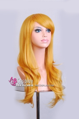Tóc Giả Vàng Dài 60Cm