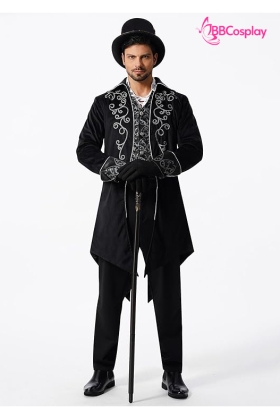 Tuxedo Gothic Halloween Black - Vest Đuôi Tôm Đen