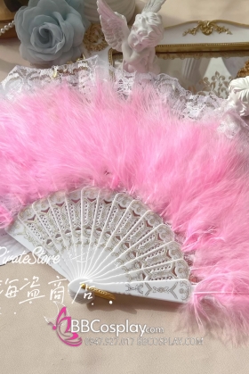 Quạt Lông Vũ Hồng