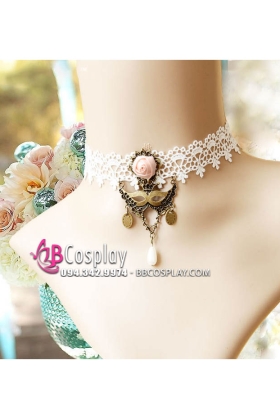 Vòng Cổ Lolita Ren Trắng