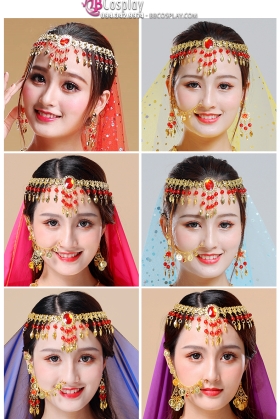 Phụ Kiện Tóc Belly Dance Hạt Đỏ