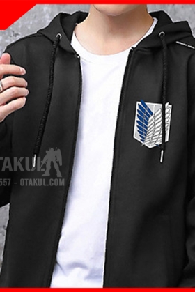 Áo Khoác Jacket Attack On Titan Đen