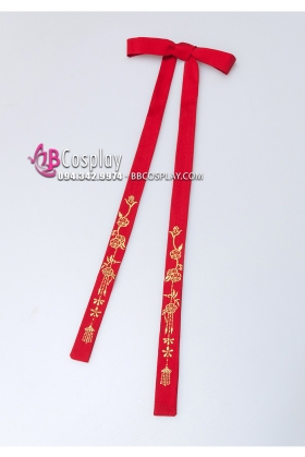 Dây Cột Tóc Cổ Trang Hoa Mai - Màu Đỏ