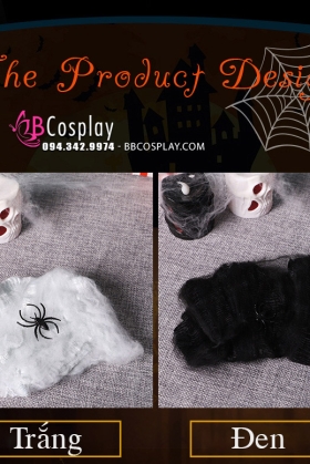Mạng Nhện Trang Trí Halloween Đen