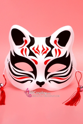 Mặt Nạ Hồ Ly - Mặt Nạ Mèo - Hắc Hồ Đen Đỏ