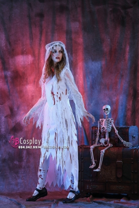 Trang Phục Cô Dâu Ma Lem Máu Halloween
