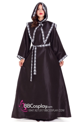 Đồ Nữ Pháp Sư Đen Viền Hộp Sọ