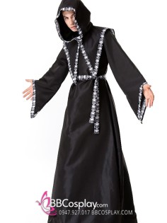 Quần Áo Pháp Sư Halloween - Mẫu Viền Hộp Sọ