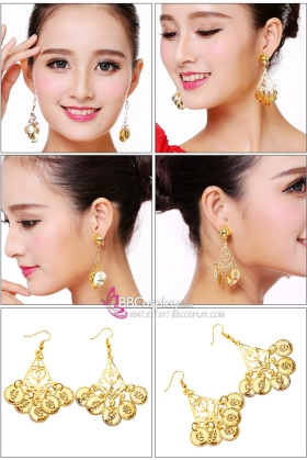 Hoa Tai Ấn Độ Tone Vàng