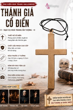 Phụ Kiện Dây Chuyền Thánh Giá - Nhựa