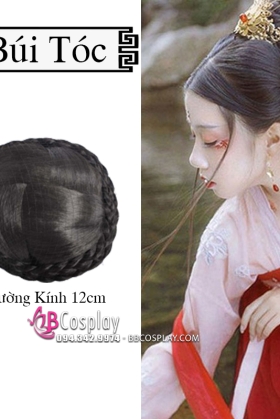 Búi Tóc Dạng Búi Sẵn Có Thắt Bím (Chỉ Còn Màu Nâu)