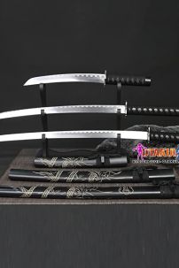 Bộ 3 Kiếm Nhật Samurai Đen Khắc Vân Rồng