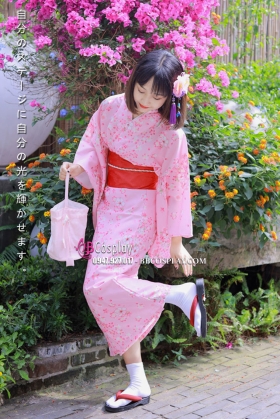 Yukata Hồng Hoa Anh Đào Momoiro Sakura