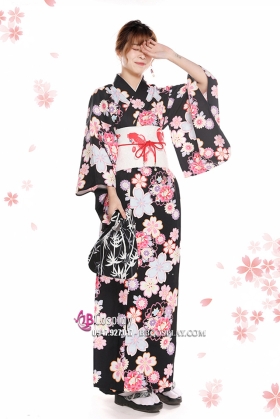 Yukata Đen Hoa Anh Đào