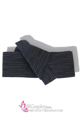 Đai Lưng Kimono Nam Đen Sọc