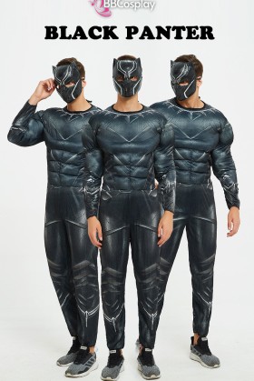Đồ Chiến Binh Báo Đen Black Panther Cơ Bắp