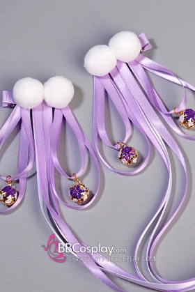 Cặp Kẹp Tóc Ruy Băng Tím