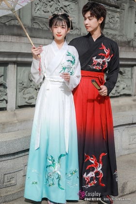 Cặp Hán Phục Cửu Vĩ Hồ Vương