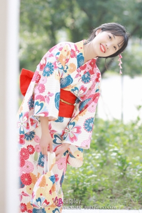Yukata Haru Haru Obi Đỏ