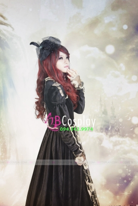 Trang Phục Nữ Bá Tước Đen Phối Hoa
